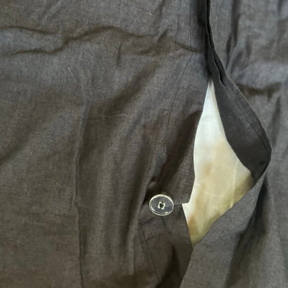 Pottery Barn Mercer Ikat Embroidered Appliqué 1 Pillow Cover Sham Denim Blue 24” - Picture 6 of 7